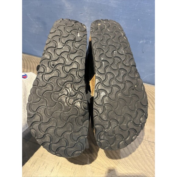 Birkenstock Sandals Womens Size 6.5 37 Black Shoes Papillio Slides buckles - Picture 8 of 9